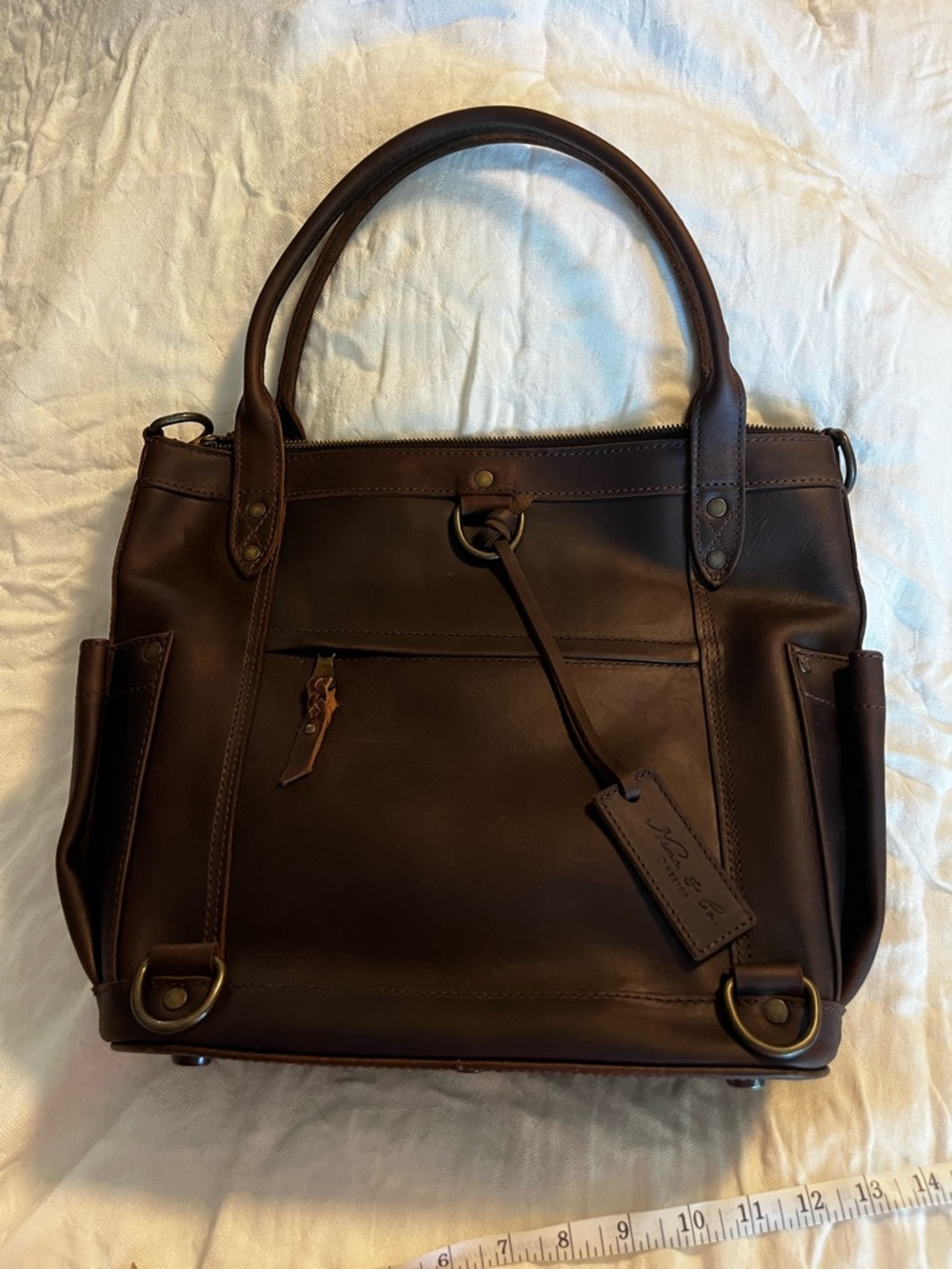 Nena & Co Handcrafted Mexican Wool and Leather Medium Day Bag - Picture 3 of 9